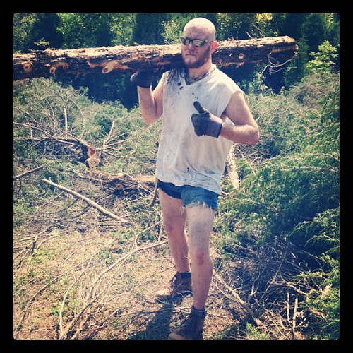 Doing man stuff. sexy lumberjack treecutter jorts jea… Flickr