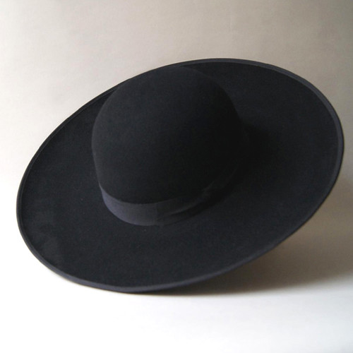 Widebrimmed men's hat Black felt, widebrimmed hat from P… Flickr