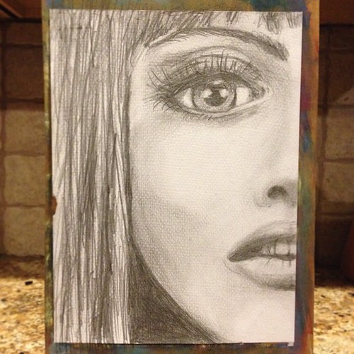 Graphite drawing on cold press paper art pencil girl f… Flickr
