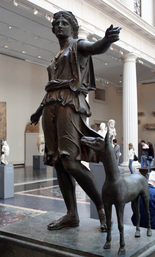 Artemis with deer (bronze) The Met Bronze statue of Arte… Flickr