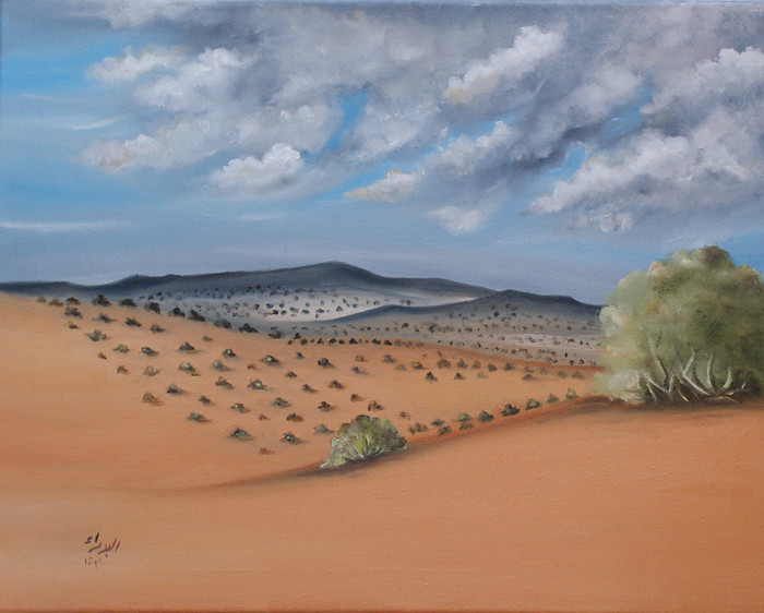 رسم صحراء محاولة اخرى لرسم الصحراء عشق لاينتهي الضوء