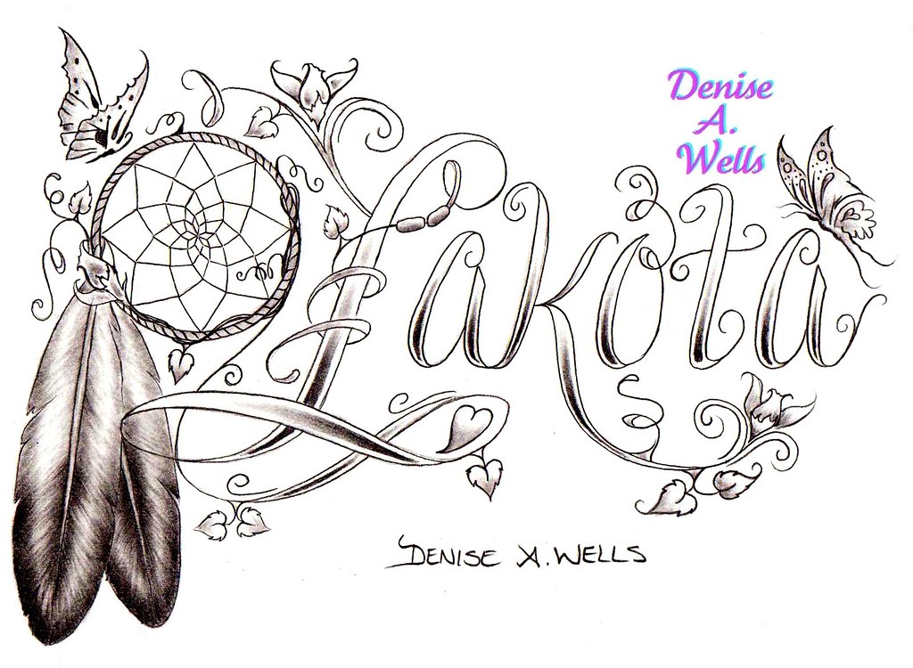 Lakota Dreamcatcher Eagle Feather Tattoo Design by Denise … Flickr