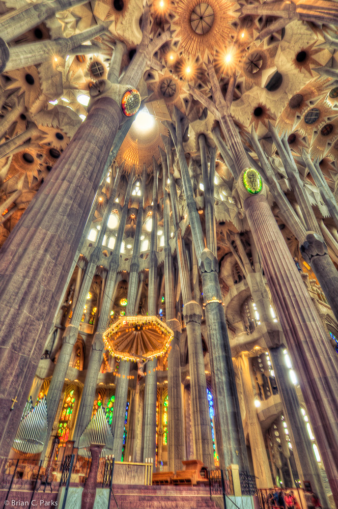 La Sagrada Familia Interior in Barcelona, Spain As aweins… Flickr