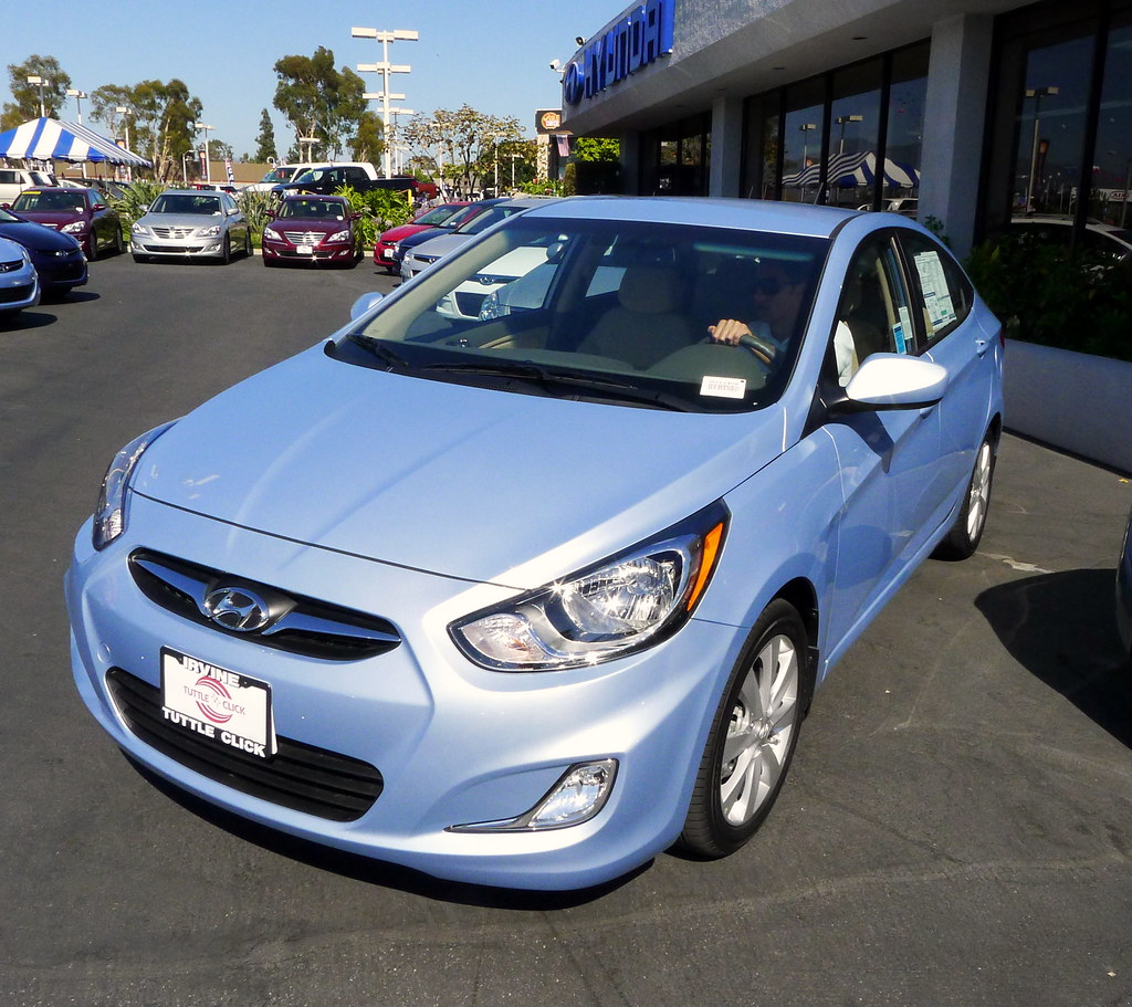 Light blue Hyundai Accent hwgirl Flickr