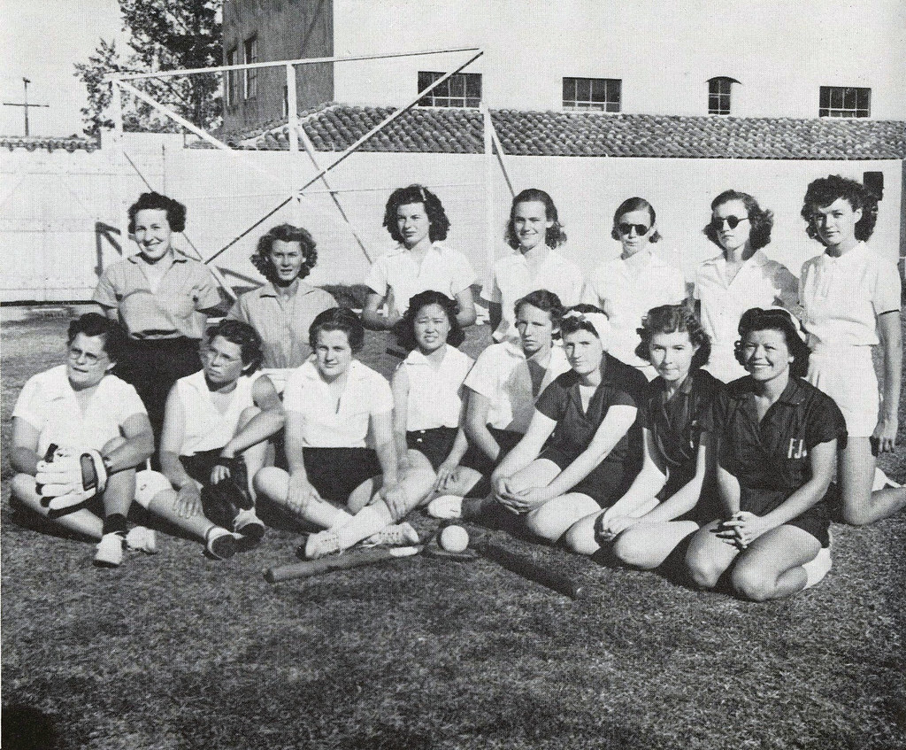 Baseball Women's Baseball Team. Torch 1940. Fullerton