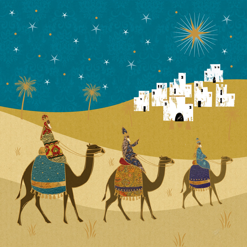 Three wise men riding Camel's Our new Christmas card range… Flickr