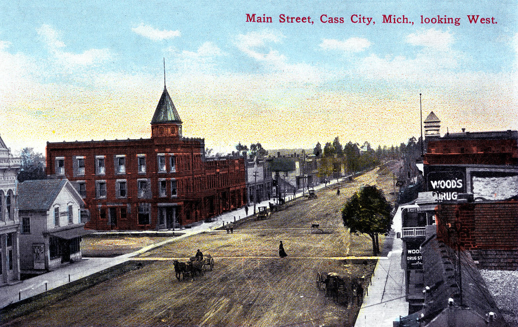 Main Street, Cass City, Michigan, about 1910 Postcard, cou… Flickr
