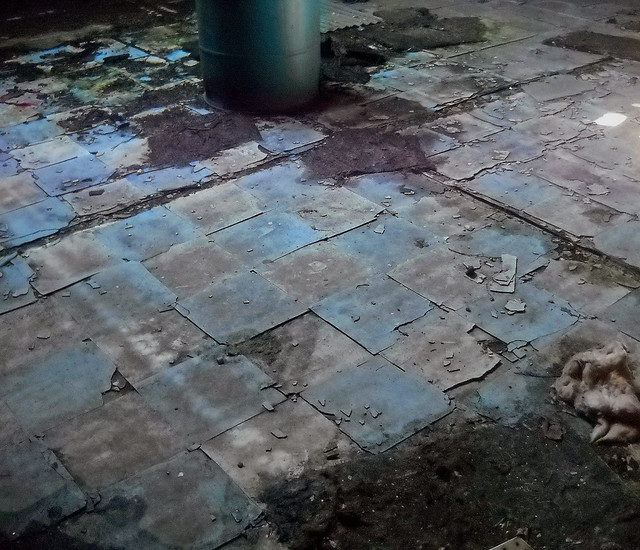 Damaged Asbestos Floor Tile in Home Basement Flickr Photo Sharing!