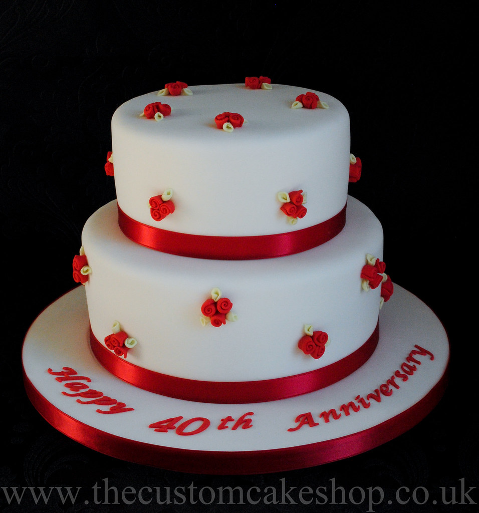 40th Ruby Wedding Anniversary Cake 40th Ruby Wedding Anniv… Flickr