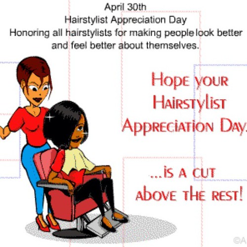 Happy Hairstylist Appreciation Day!! reddibo46 redshoez … Flickr