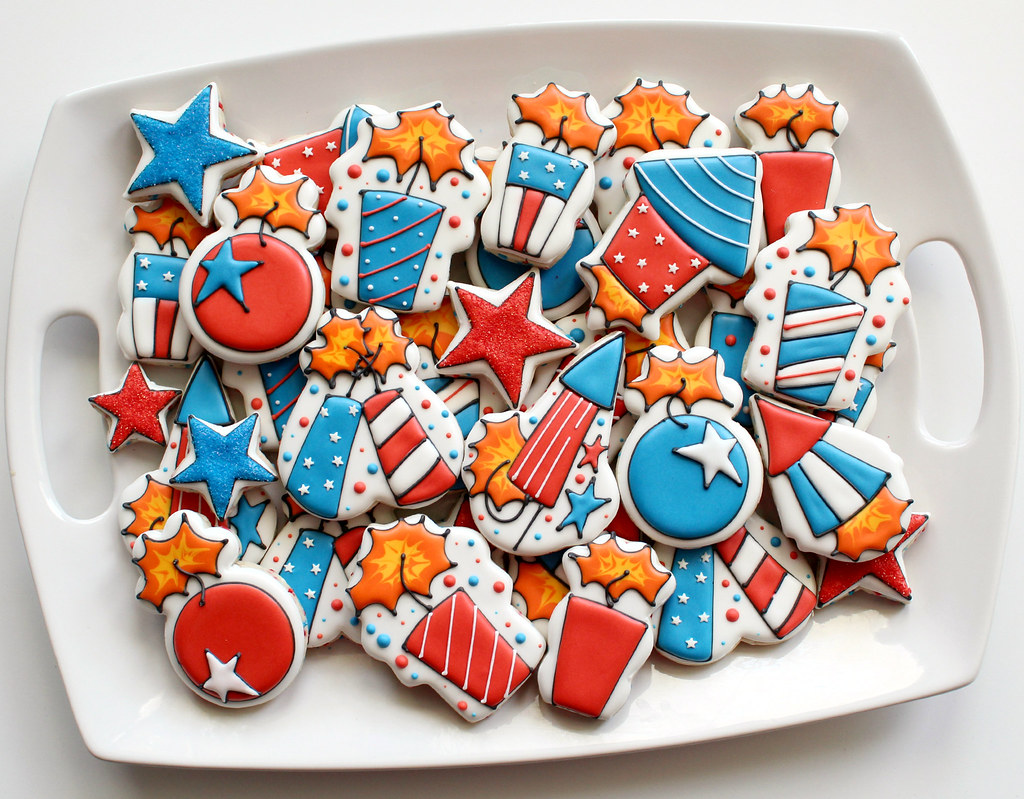 4Th July Sugar Cookies Fourth of July Cookie decorating, Sugar