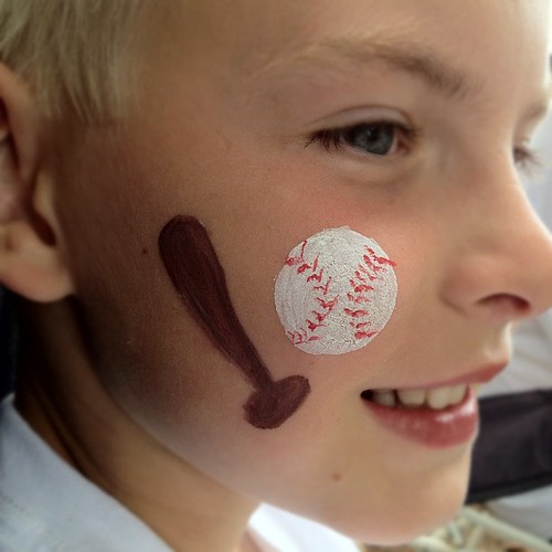 Facepainting. Baseball is one of my cousin's favorite spo… Flickr