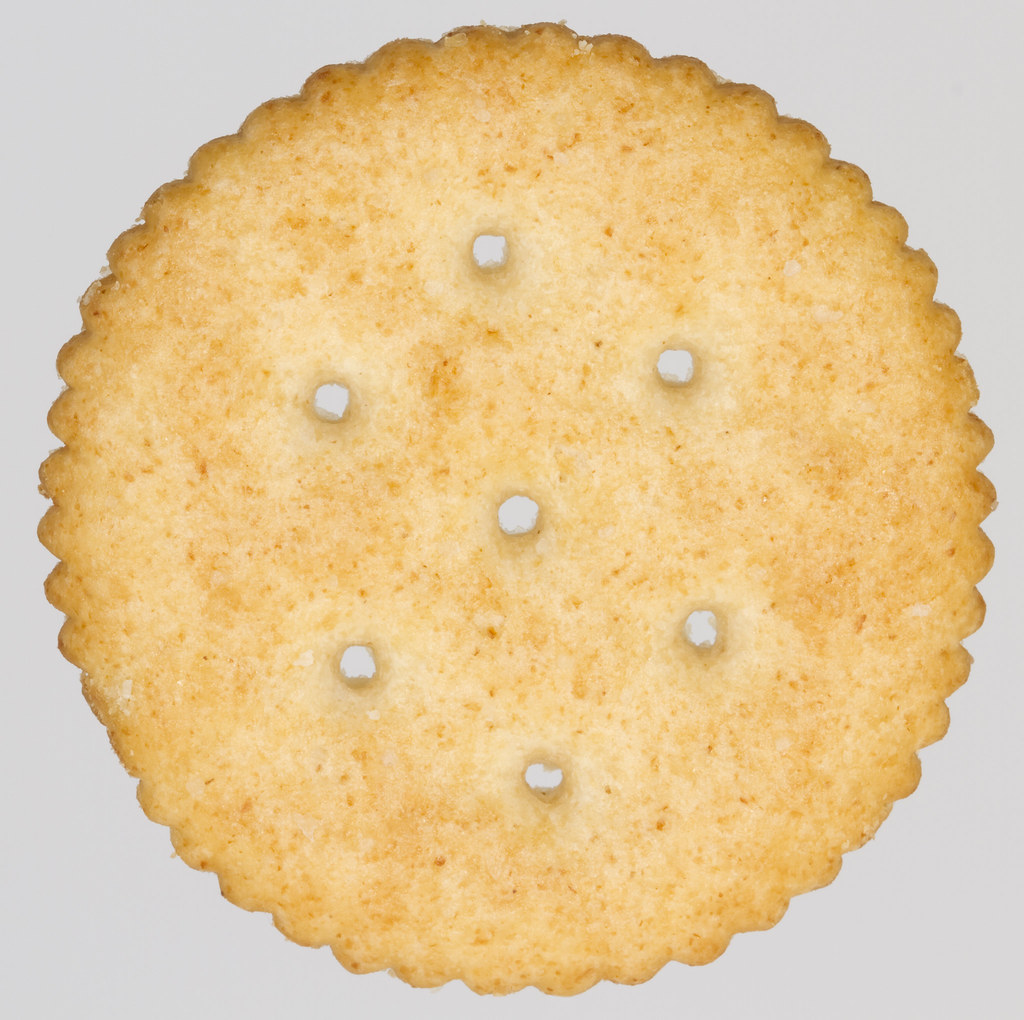Whole wheat Ritz Cracker Just messing around with the ligh… Flickr