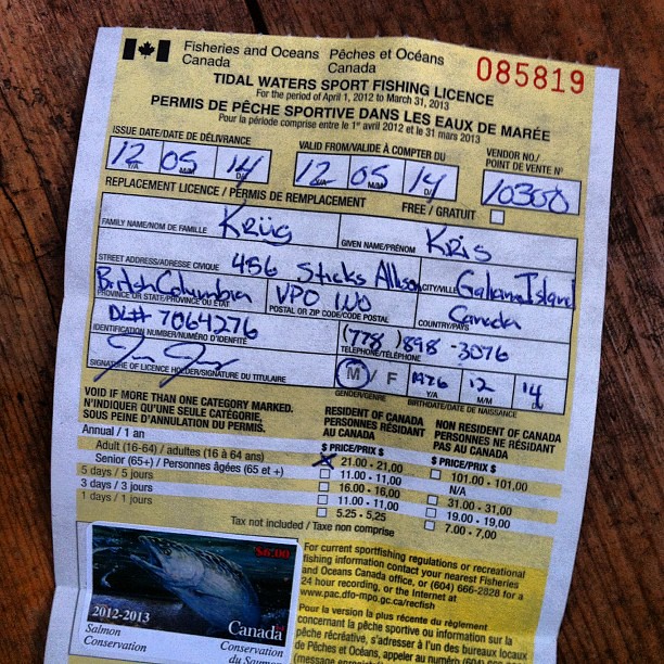 Tidal Waters Sport Fishing License 20122013 kris krüg Flickr