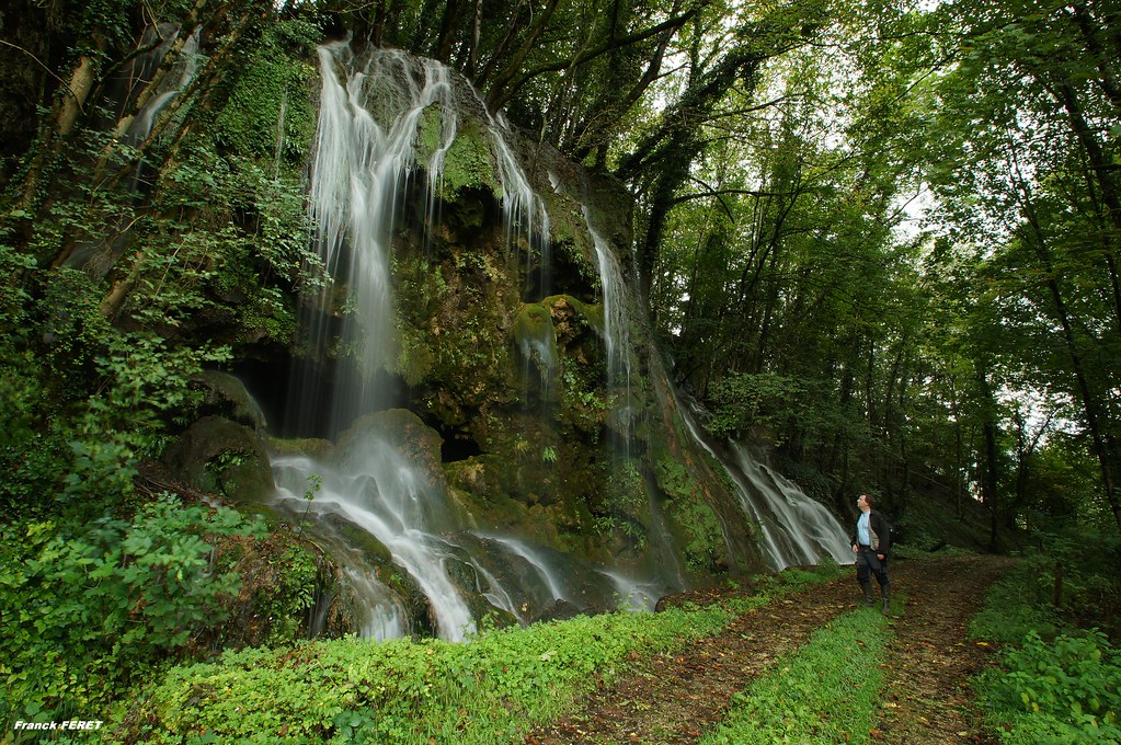 Cascade de l'Adhuy Amondans high definition on a black b… Flickr