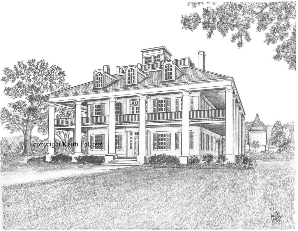 Houmas House Plantation / Burnside, LA Pencil drawing by Kâ€¦ Flickr