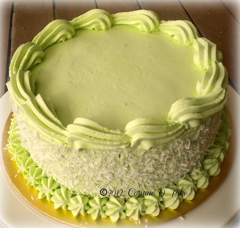 Buko Pandan Cake Coconut pandan chiffon cake filled and fr… Flickr