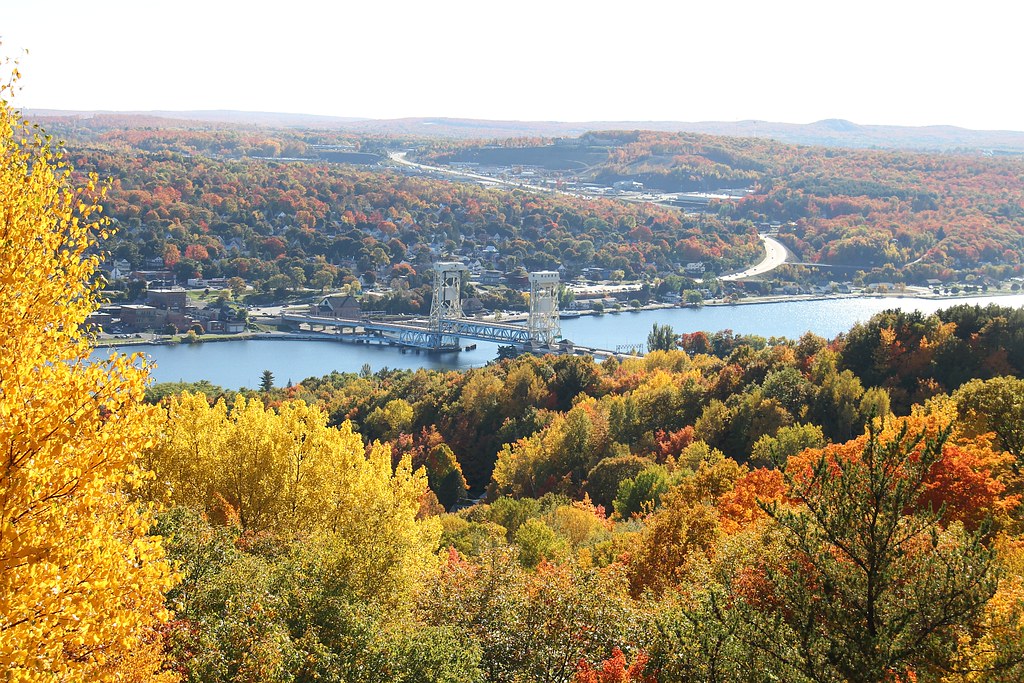 Houghton Michigan Bridge with Fall Colors Michigan Tech Fa??? Flickr