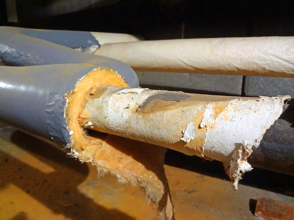 Fiberglass Pipe Insulation on Asbestos Asbestorama Flickr