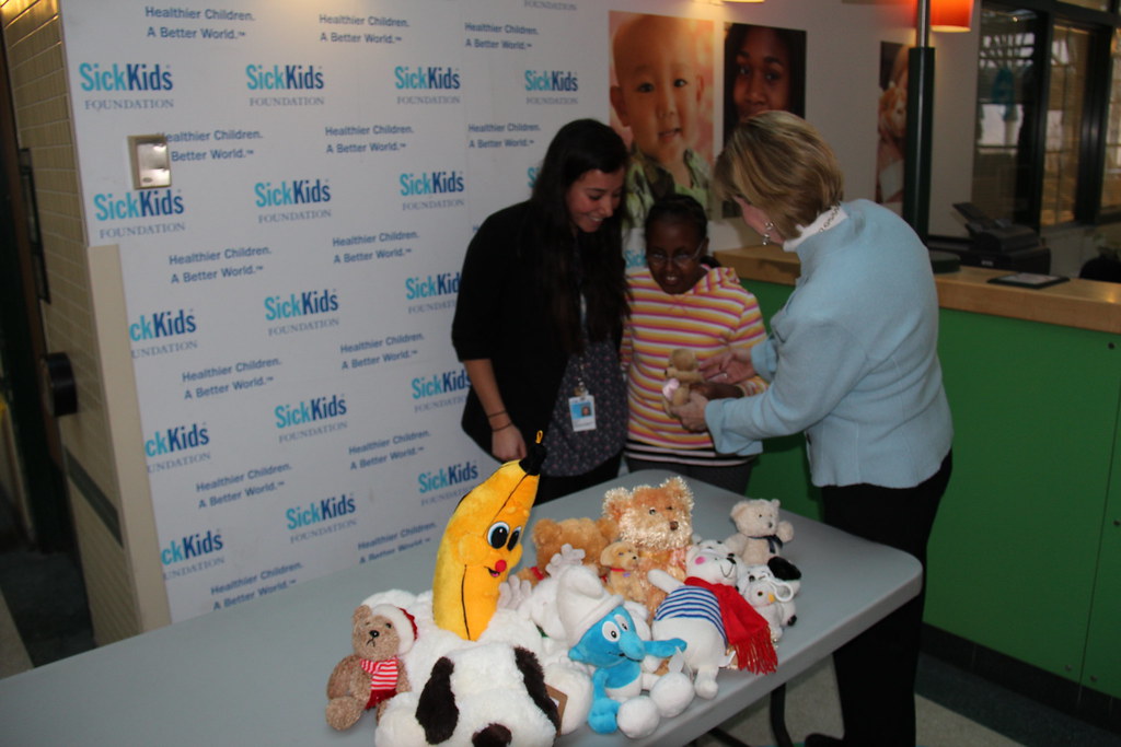 Teddy bear donation A young patient at Toronto’s Hospital … Flickr