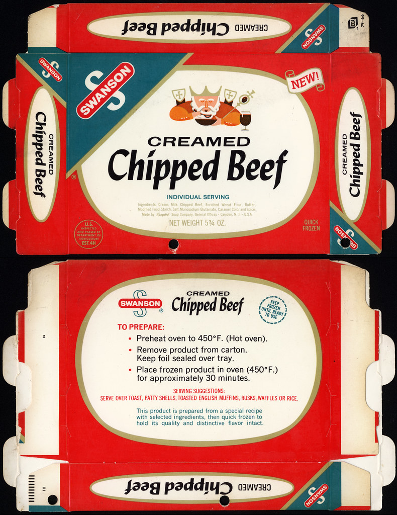 Swanson Creamed Chipped Beef NEW! TV Dinner packag… Flickr
