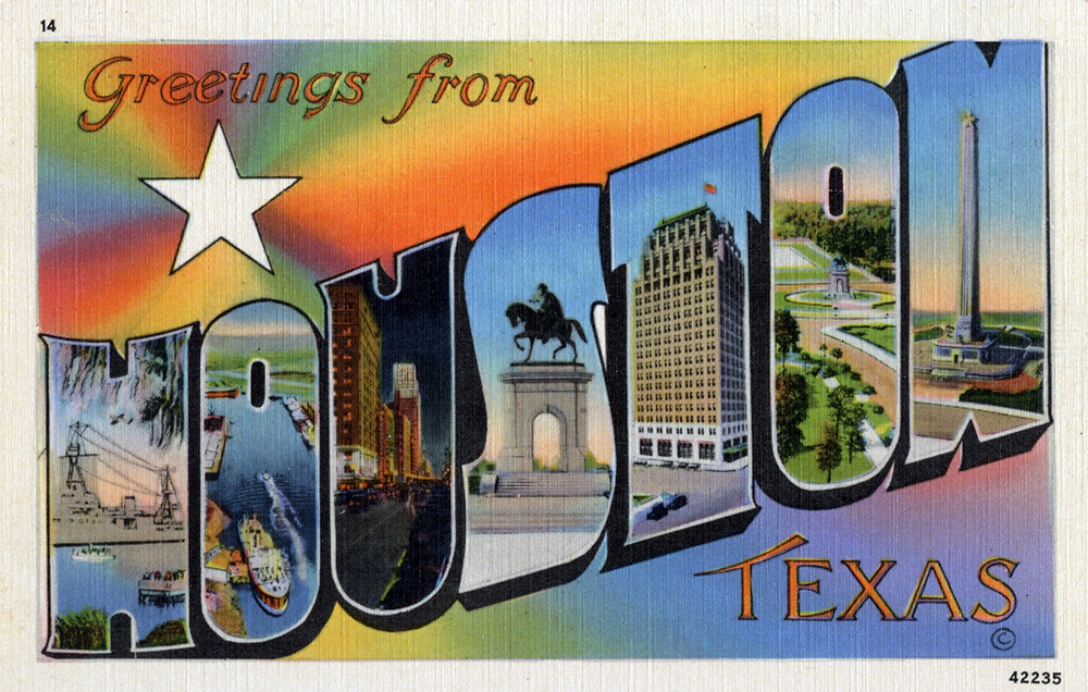 Greetings from Houston, Texas Large Letter Postcard Flickr