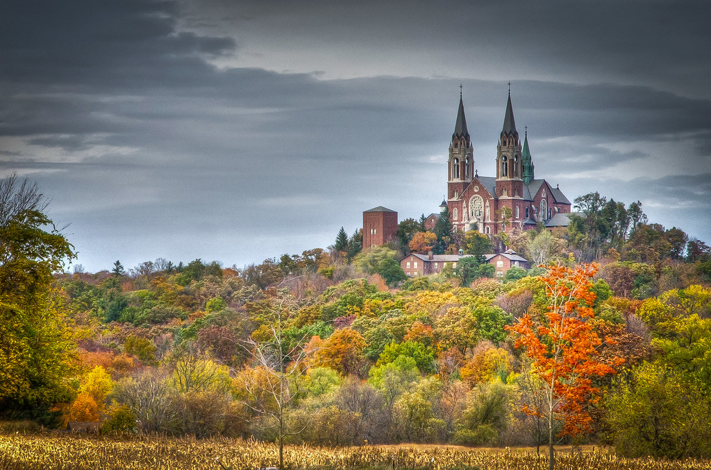Fall at Holy Hill Holy Hill Basilica in Hubertus, WI. Rolour Garcia