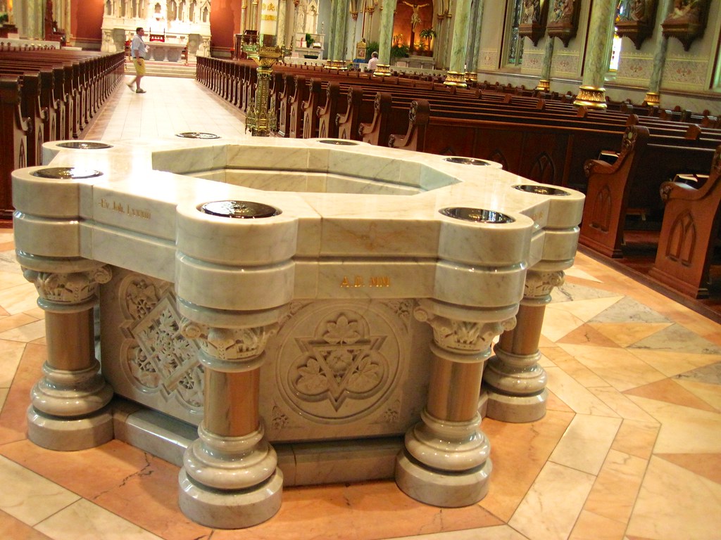 the baptismal font The Cathedral of St. John the Baptist i… Flickr
