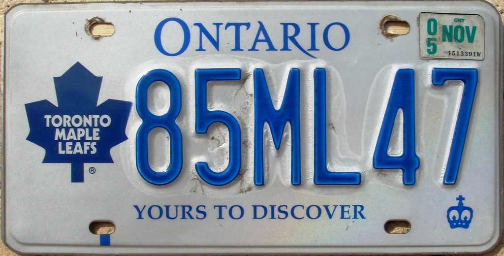Toronto Maple Leafs License Plate (Ontario) Hockey NHL Flickr