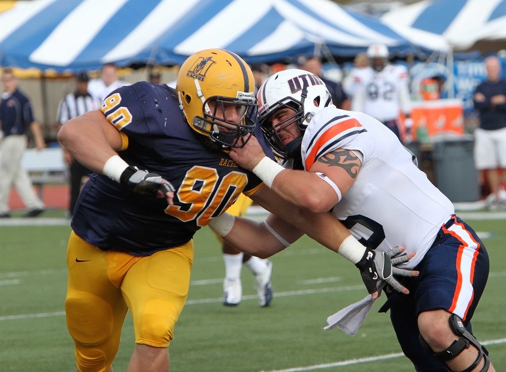 I want that football! Senior nose tackle Tyler Evans is a … Flickr