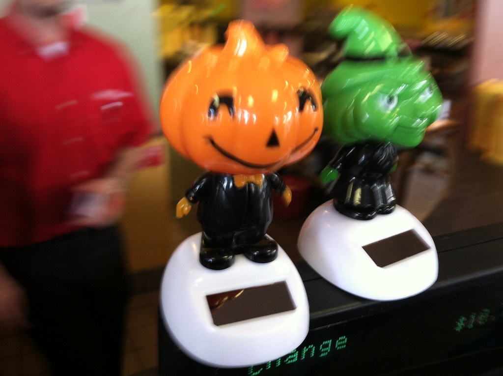 Cute solar bobble heads from Dollar Tree f l a m i n g o Flickr