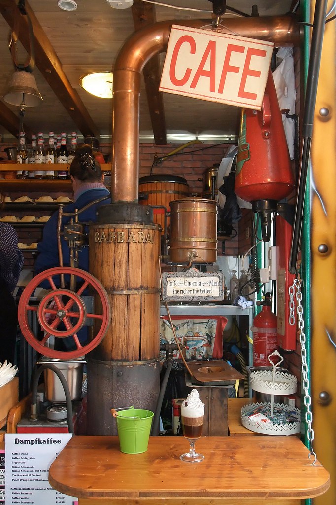 Romance of a steam coffee This coffee brewer is 130 years … Flickr