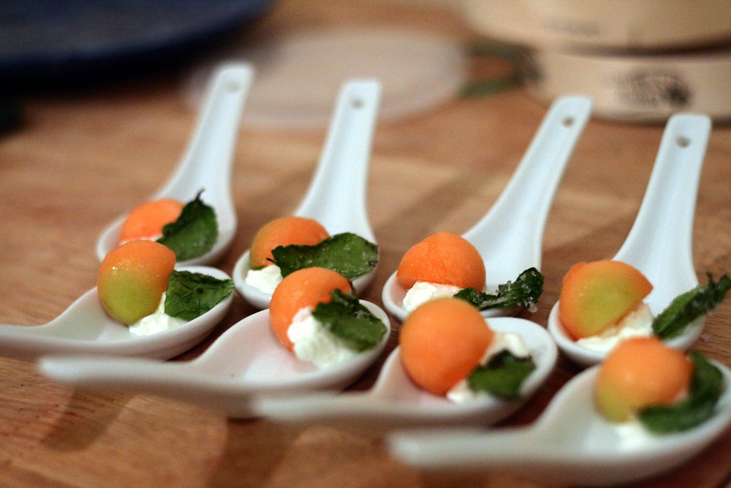 amuse gueule apéritif avec du melon