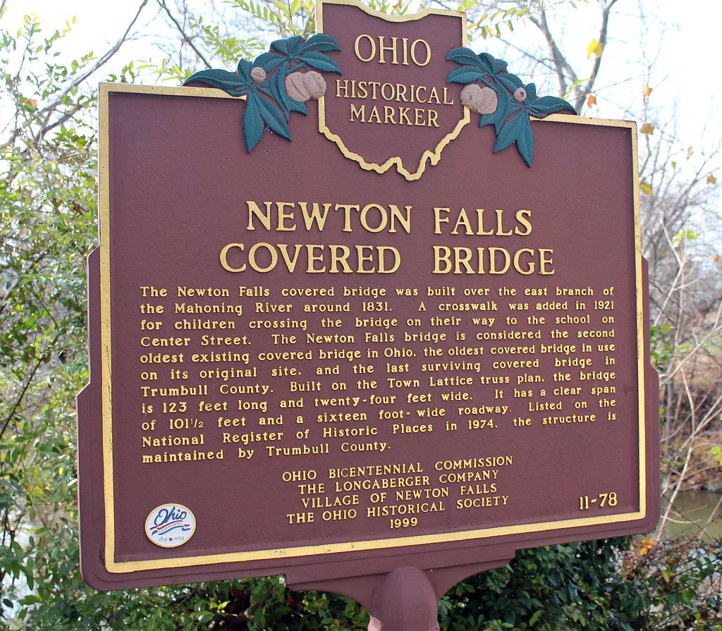 Our OlMarker 1178 Newton Falls Covered Bridge d Covered … Flickr