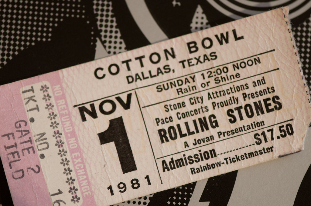 Rolling Stones Cotton Bowl 1981 This will always be the … Flickr
