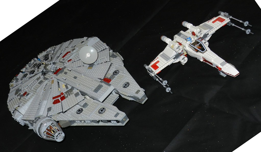 Lego Millennium Falcon with XWing . justin_hollers Flickr