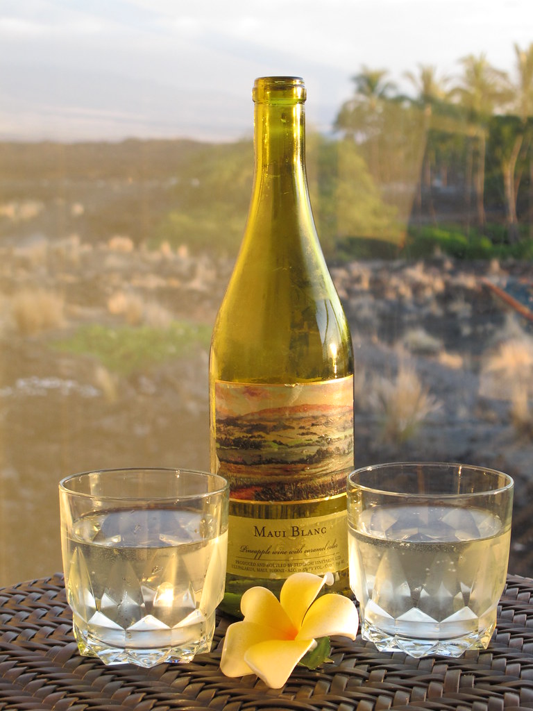 A well earned glass of Maui Blanc pineapple wine We drove … Flickr