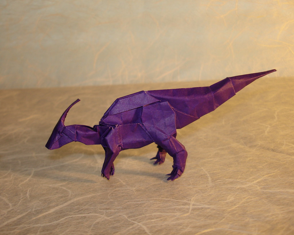 Parasaurolophus New origami design! I folded this from a 6… Flickr