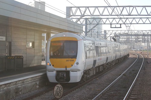 National Express . c2c . 357209 . Stratford Station . Wedn