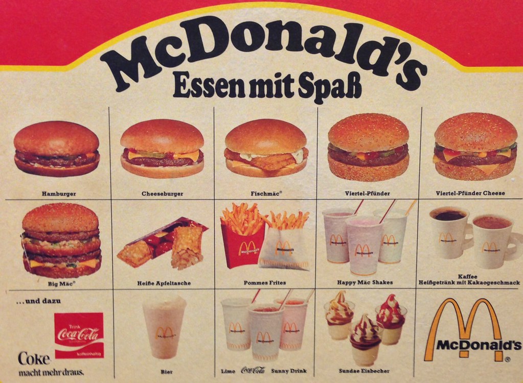 Mcdonald's Duitsland Kaart McDonald's Germany Menu (archives) A blast from the past … Flickr
