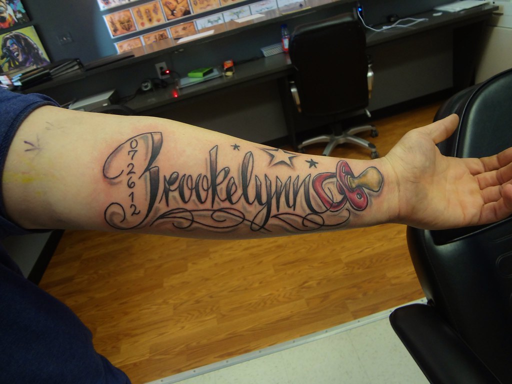 name tattoo for his daughter by kevin gordon kevin
