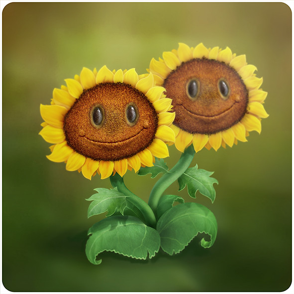 Twin Sunflower Cosmarium Flickr