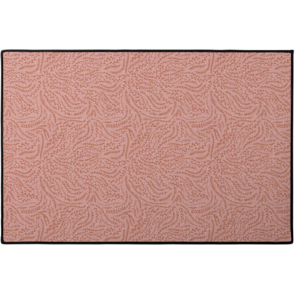 Notion Fine Floral Pink and Rust Door Mat Shutterfly