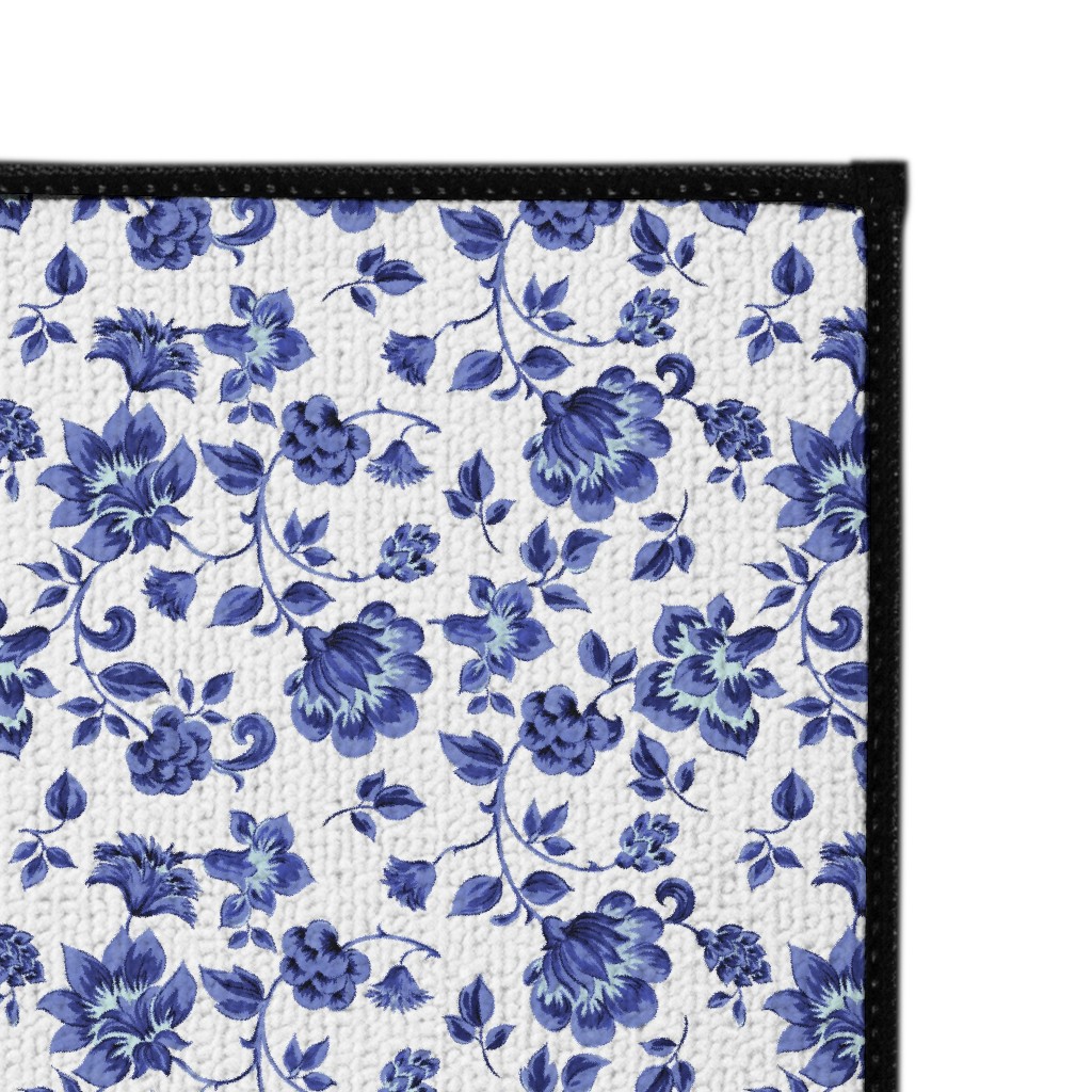 Fleurs De Provence Blue and White Door Mat Shutterfly