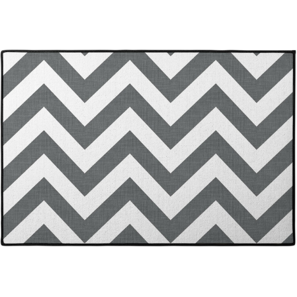 Chevron Gray Door Mat Shutterfly