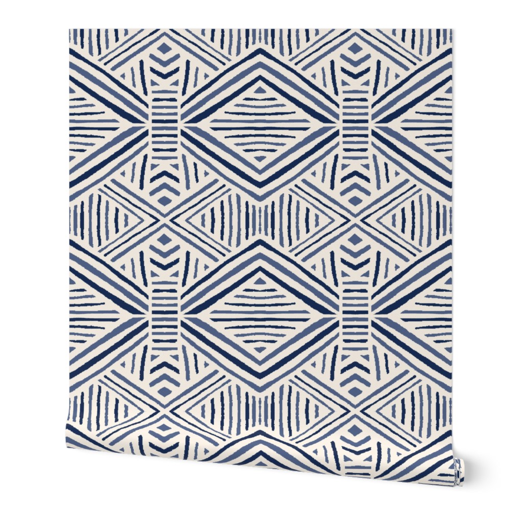 Blue Geometric Wallpaper Shutterfly