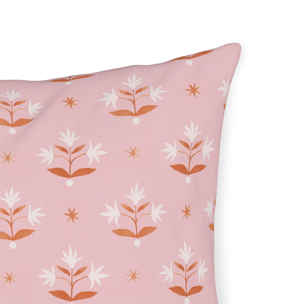 Thistle Stars Pink and Orange Outdoor Pillow Shutterfly
