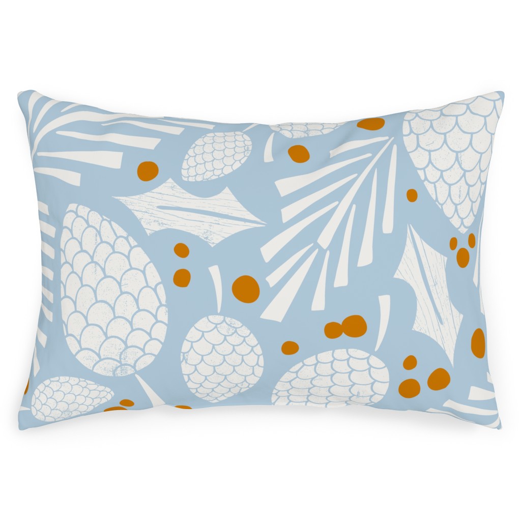 Winter Woodlands Christmas Pinecones Outdoor Pillow Shutterfly