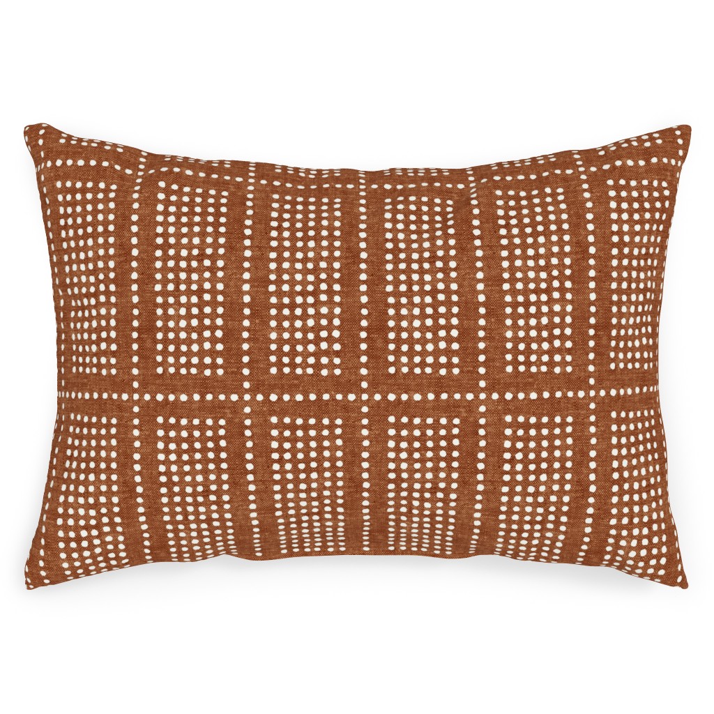 Dotty Boho Geometric Ginger Outdoor Pillow Shutterfly