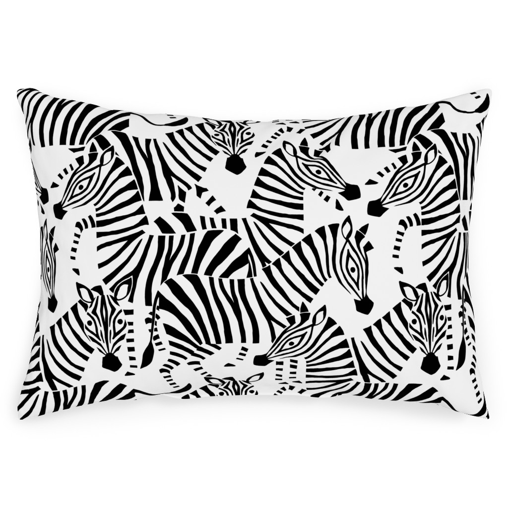Zebras Black & White Outdoor Pillow Shutterfly